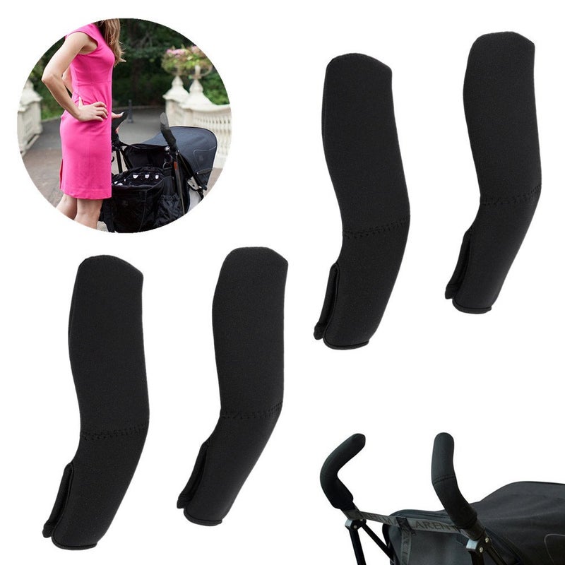 Tnfeeon 2PCS Stroller Help Gloves Handle Cover Baby Kid Pushchair Pram Stroller Black - Image 2